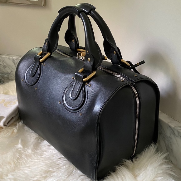 Chloe Aurore Duffle Bag Black Authentic - Picture 2 of 14